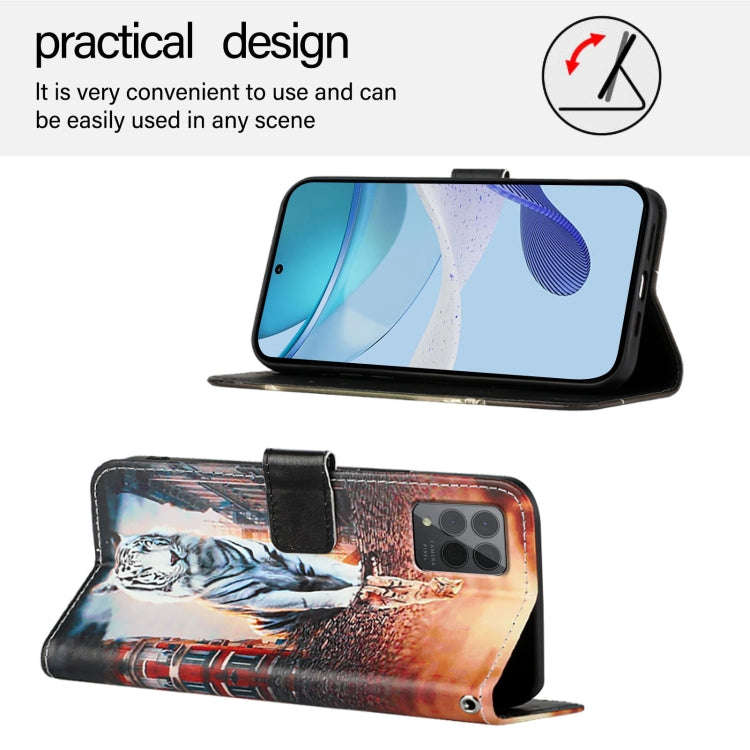 For T-Mobile REVVL 6 Pro / 6x Pro 5G Colored Drawing Pattern Plain Weave Leather Phone Case(Cats ...