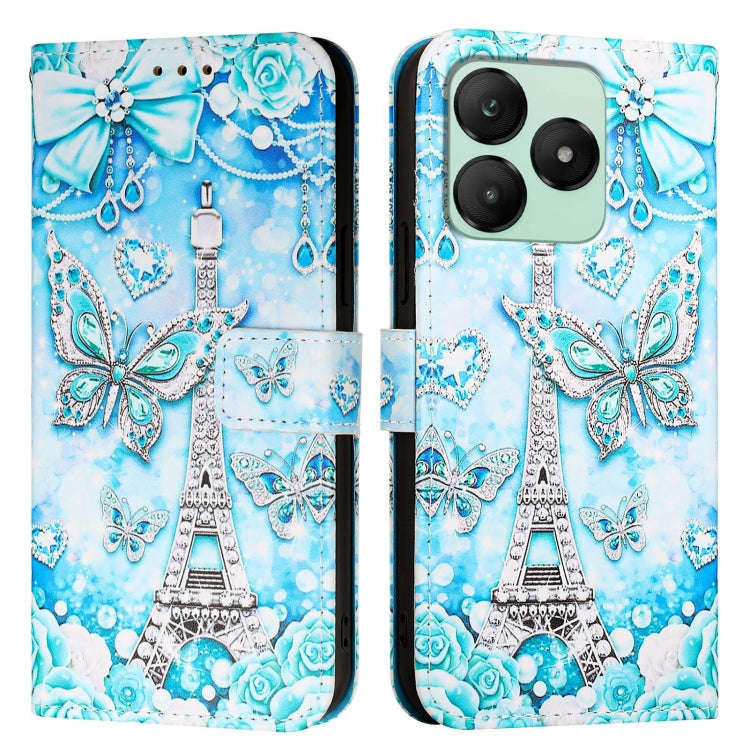 For Wiko T20   Colored Drawing Pattern Plain Weave Leather Phone Case(Tower Butterfly)