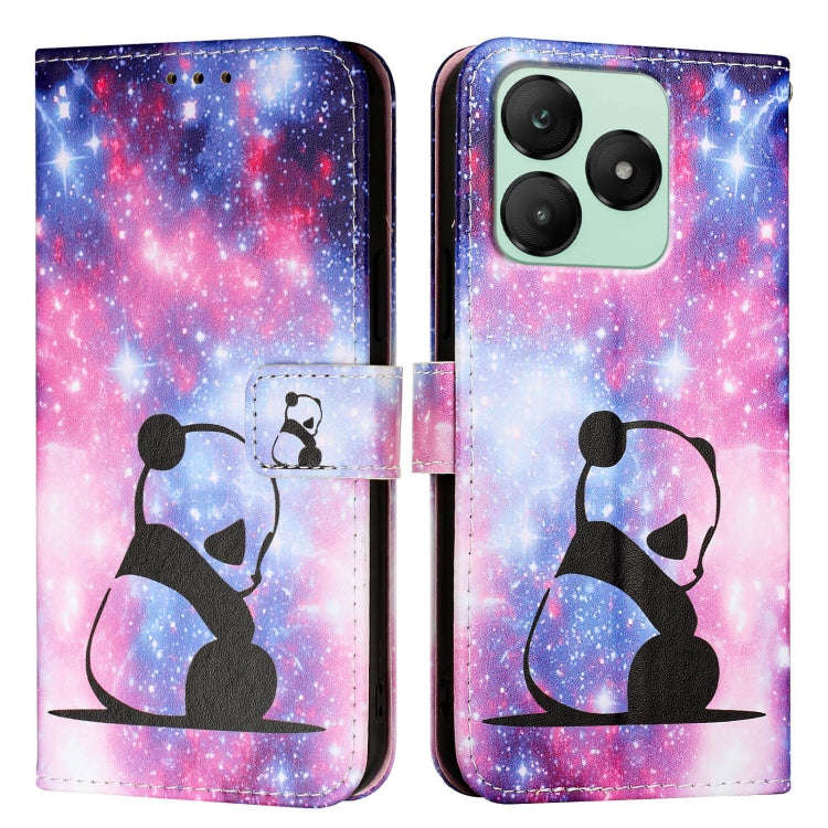 For Wiko T20   Colored Drawing Pattern Plain Weave Leather Phone Case(Baby Panda)