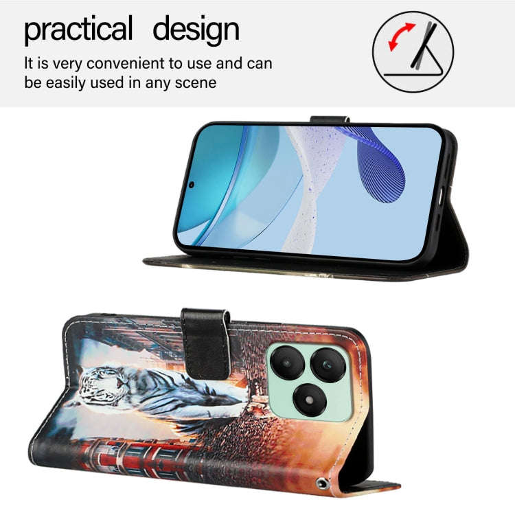 For Wiko T20   Colored Drawing Pattern Plain Weave Leather Phone Case(Cats And Tigers)