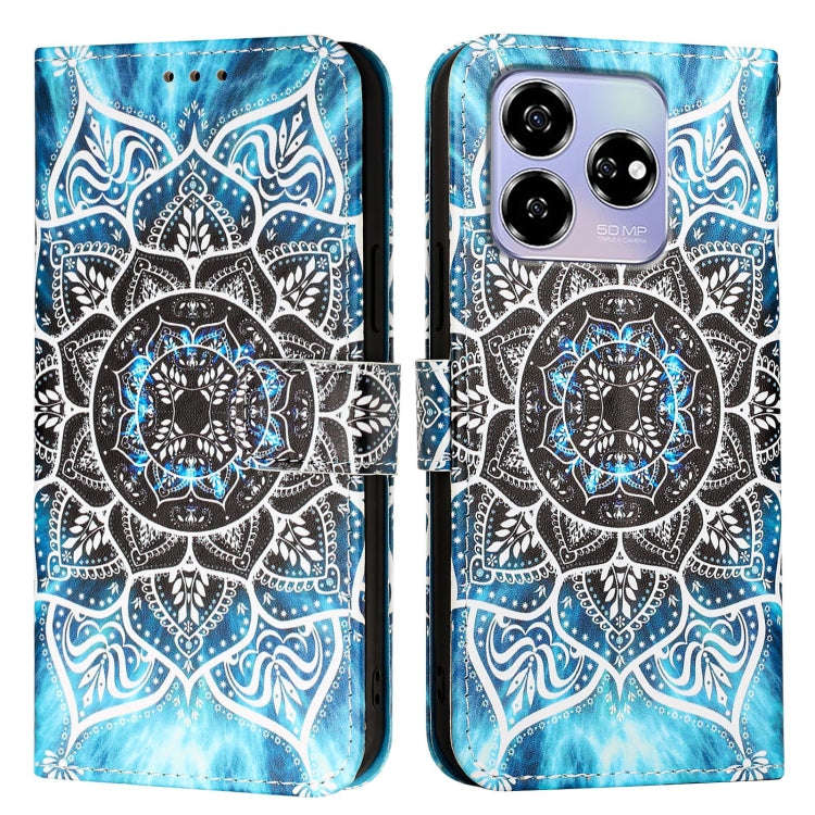 For ZTE Blade V60 / Axon 60 4G Colored Drawing Pattern Plain Weave Leather Phone Case(Undersea Ma...