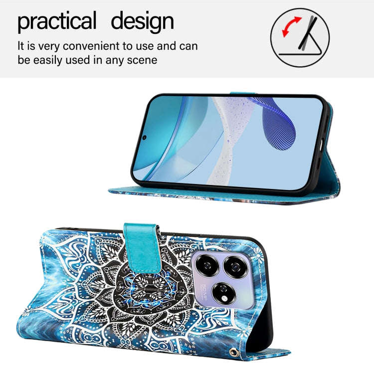 For ZTE Blade V60 / Axon 60 4G Colored Drawing Pattern Plain Weave Leather Phone Case(Undersea Ma...