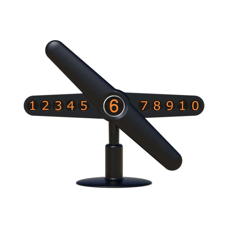 3R-2167 Creative Windmill Rotating Hidden Temporary Car Parking Card(Black)