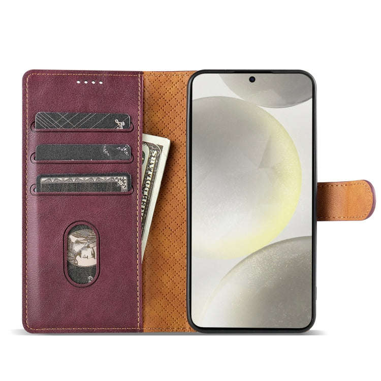 For Google Pixel 8a N.BEKUS CSJ-P1 Solid Color Leather Phone Case(Wine Red)