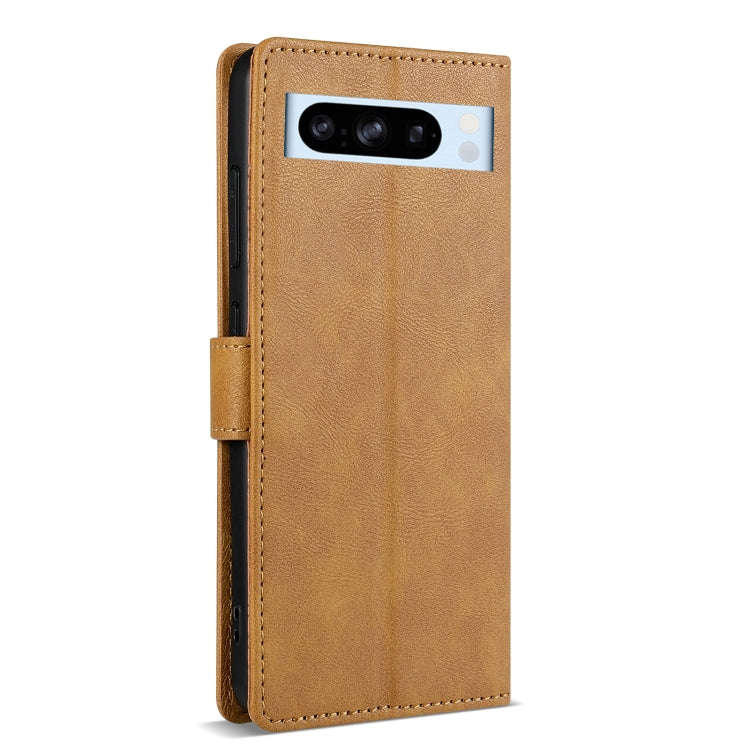 For Google Pixel 8a N.BEKUS CSJ-P1 Solid Color Leather Phone Case(Brown)