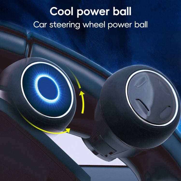 3R-2255 Car Steering Wheel Booster Ball Car Steering Wheel Turning Aid with Light(Black)