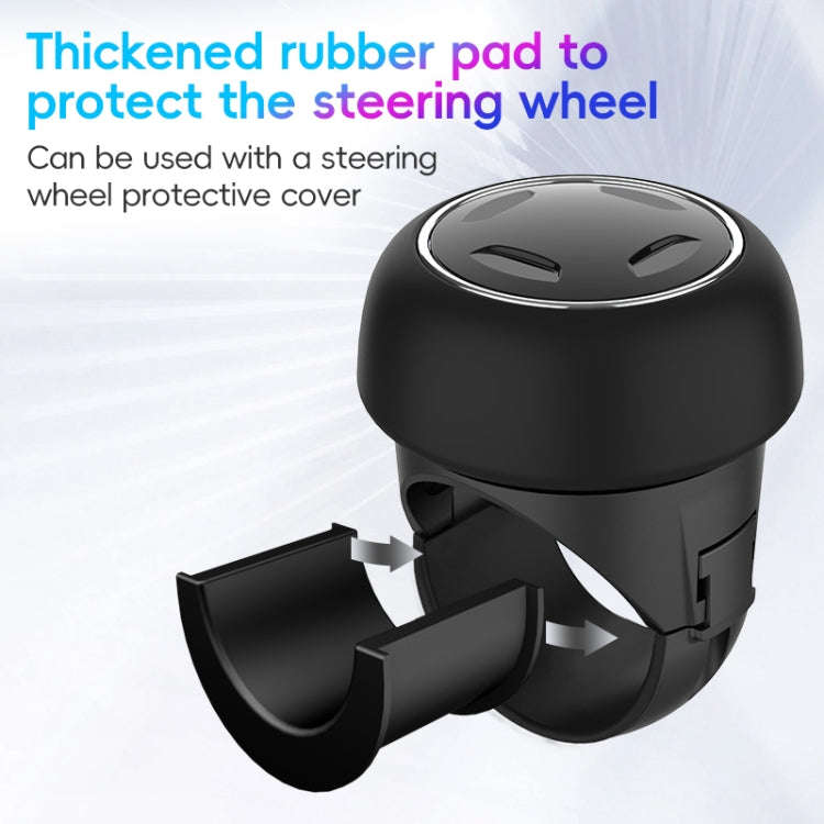 3R-2255 Car Steering Wheel Booster Ball Car Steering Wheel Turning Aid with Light(Black)