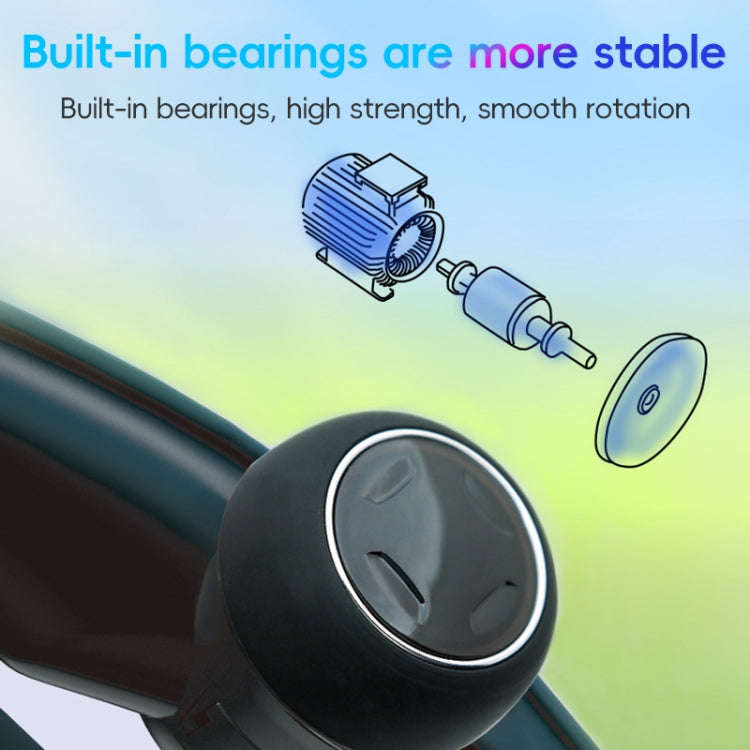 3R-2255 Car Steering Wheel Booster Ball Car Steering Wheel Turning Aid with Light(Black)