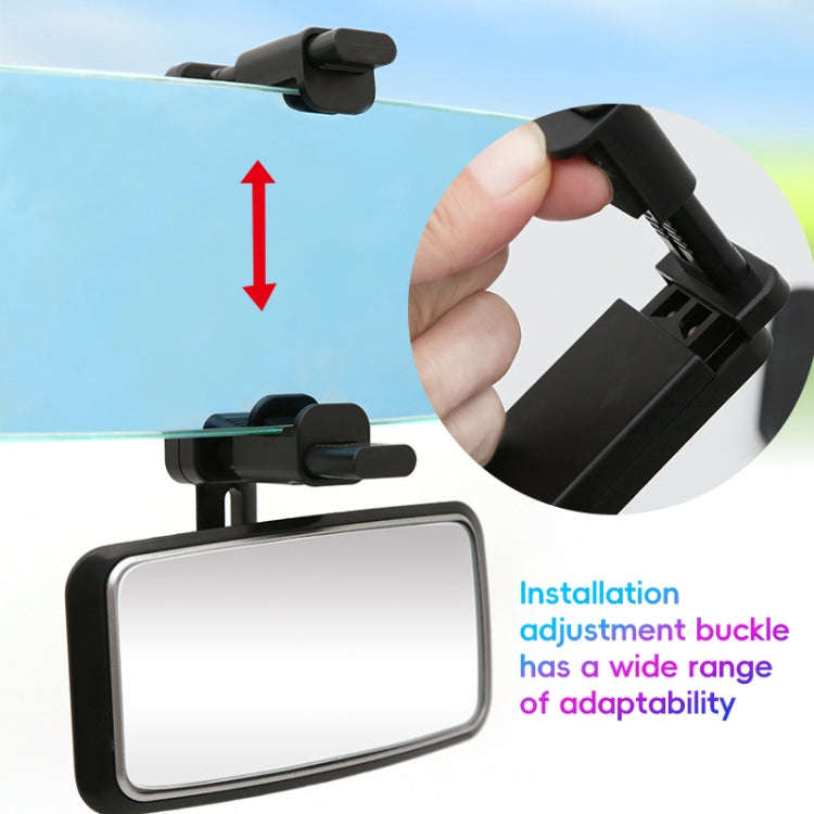 3R-2361 Car Auxiliary Rearview Side Mirror Wide Angle Interior Mirror(Black)
