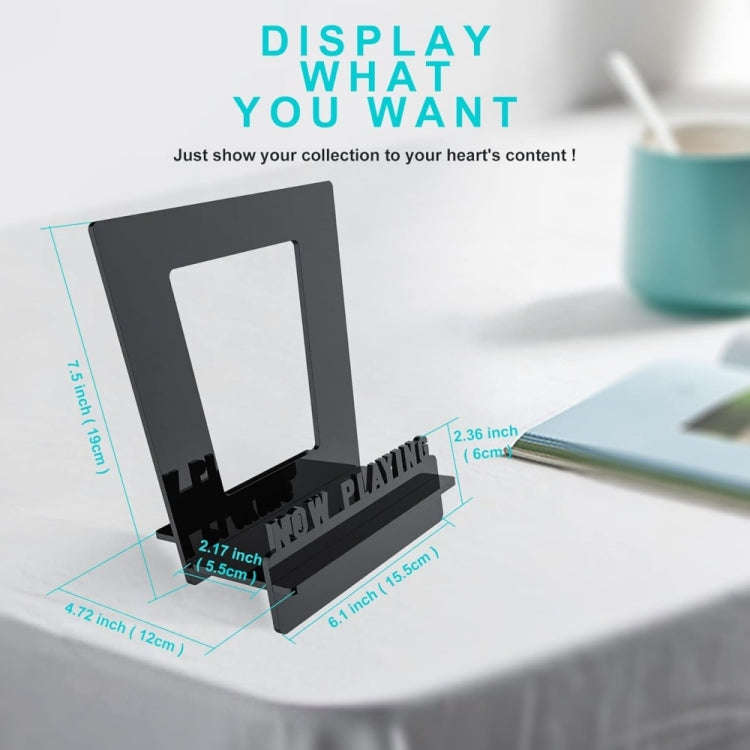 Acrylic Record Book Storage Display Stand(Black)