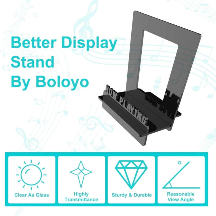 Acrylic Record Book Storage Display Stand(Black)