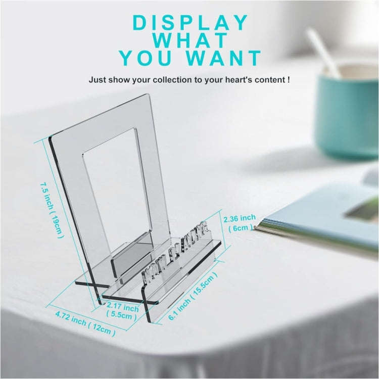 Acrylic Record Book Storage Display Stand(Transparent)