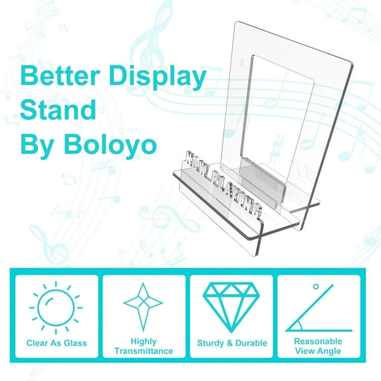 Acrylic Record Book Storage Display Stand(Transparent)