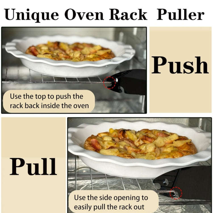 Acrylic Fish Shaped Oven Push Pull Rack Baking Push Pull Tool(Black)