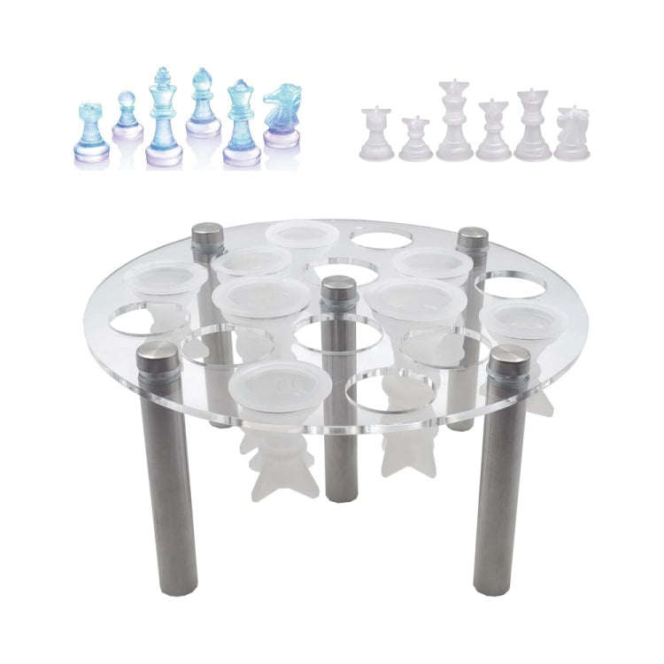 Round Chess Mold Stand Without Silicone Mold(Transparent)