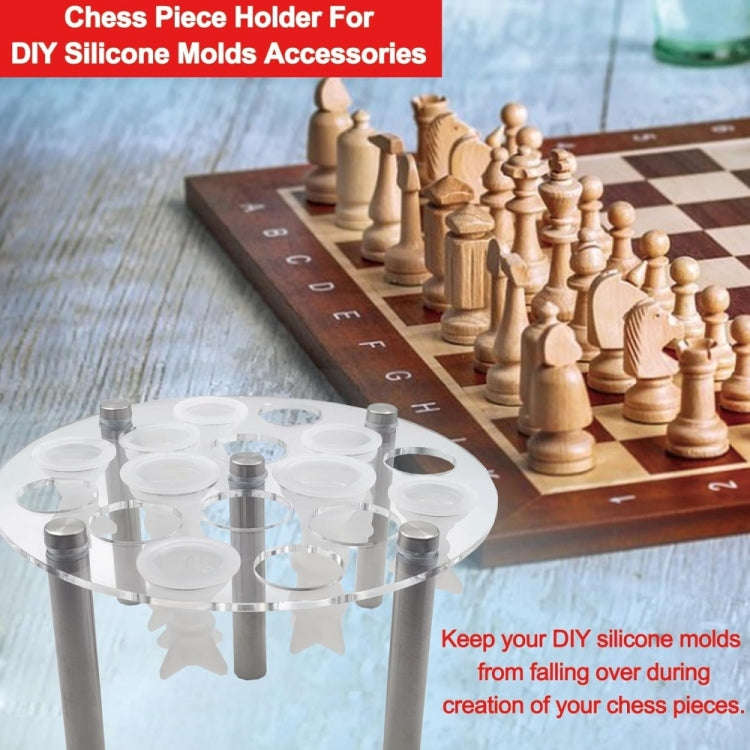 Round Chess Mold Stand Without Silicone Mold(Transparent)