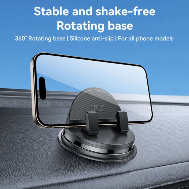 Yesido C268 Car Dashboard 360 Degree Rotating Base Phone Holder(Black)