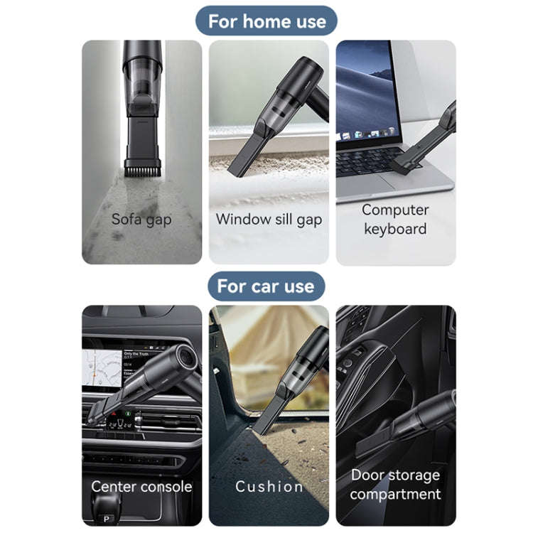 USAMS ZB291 XJ Series 6000Pa Hand-held Car Vacuum Cleaner 6 in 1(Black)