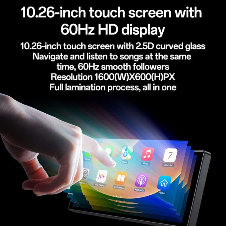 Yesido KM19 10.26 inch Center Console CarPlay Portable Car Video Navigation with Driving Recorder...