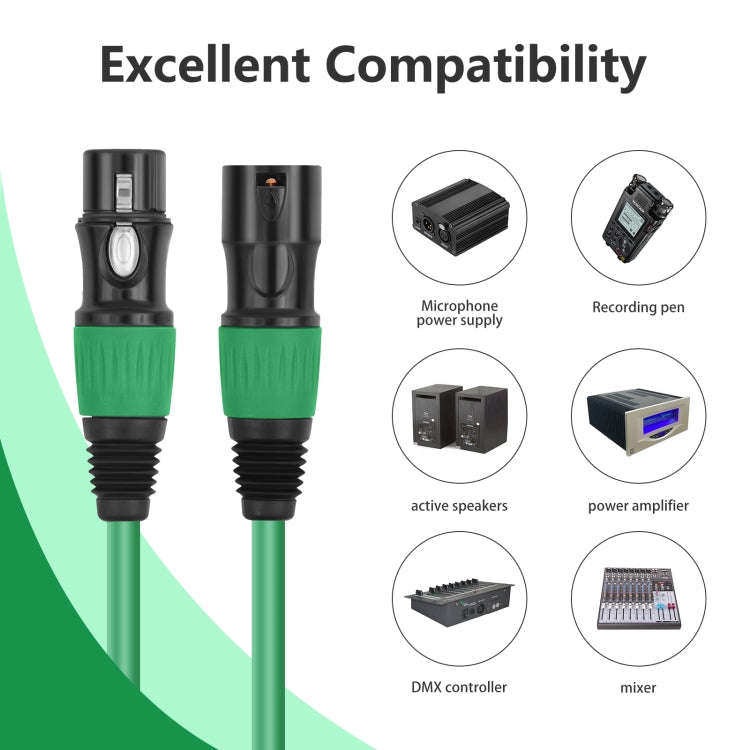 JC1015 XLR 3pin Male to Female Audio Cable, Length:5m(Red)