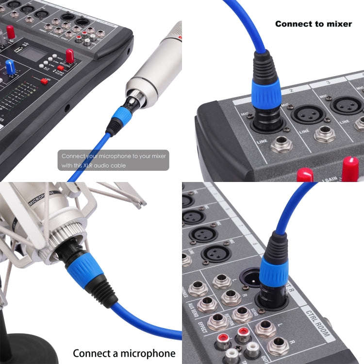 JC1015 XLR 3pin Male to Female Audio Cable, Length:5m(Red)