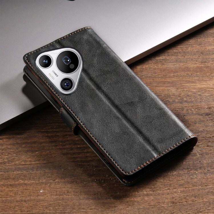 For Huawei Pura 70 N.BEKUS CSJ-P1 Solid Color Leather Phone Case(Black)