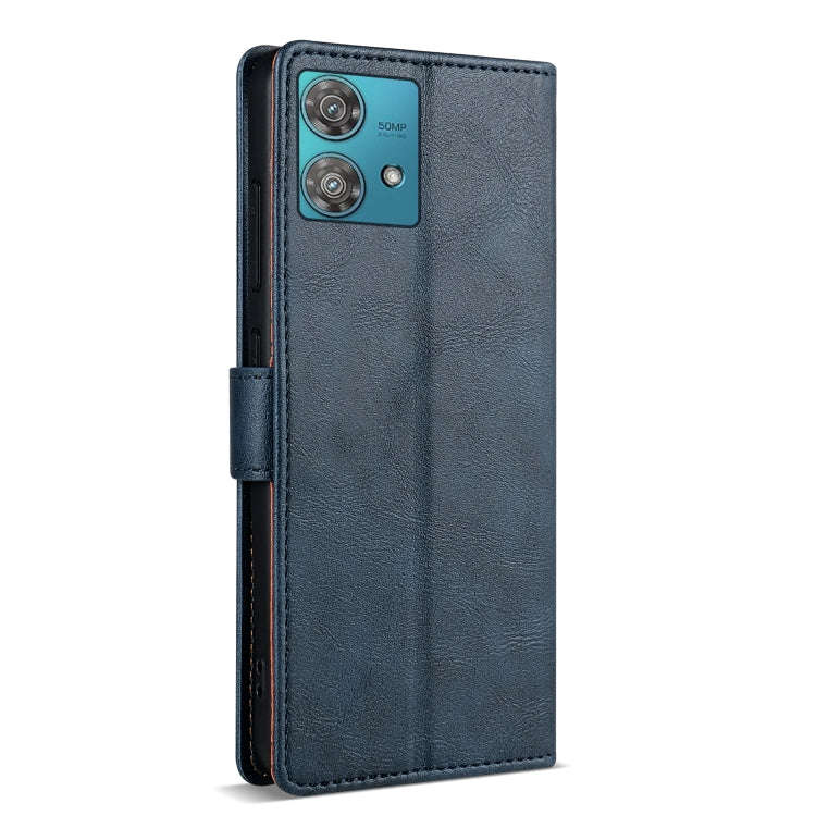 For Motorola Edge 40 Neo N.BEKUS CSJ-P1 Solid Color Leather Phone Case(Blue)