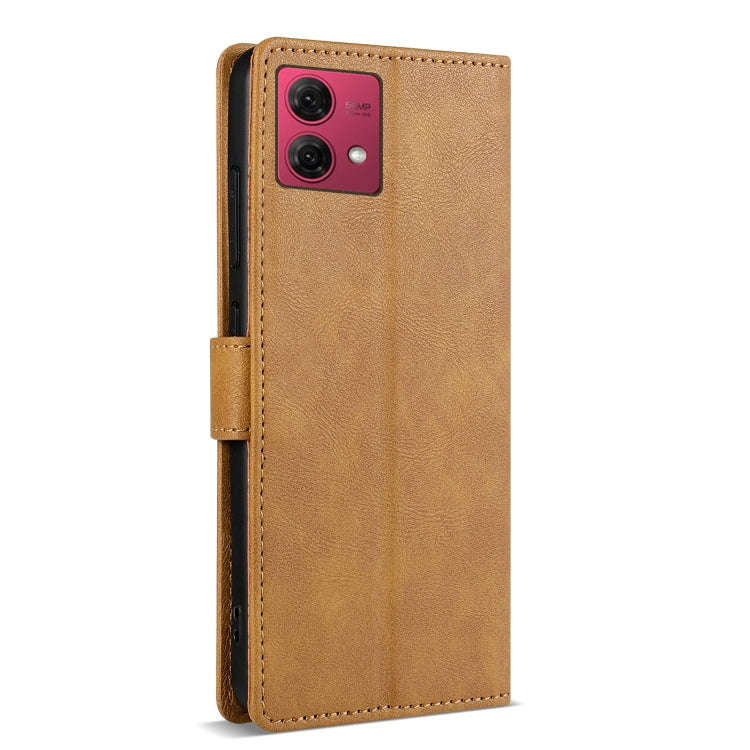 For Motorola Moto G84 N.BEKUS CSJ-P1 Solid Color Leather Phone Case(Brown)