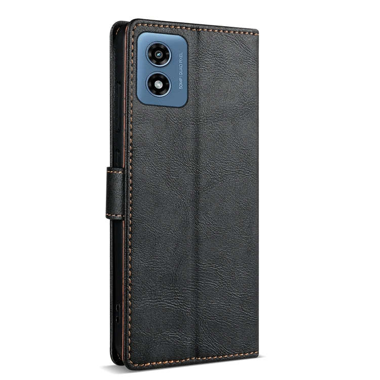 For Motorola Moto G24 N.BEKUS CSJ-P1 Solid Color Leather Phone Case(Black)