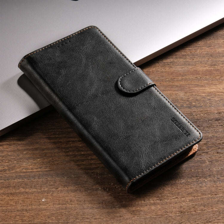 For Motorola Moto G Stylus 2024 N.BEKUS CSJ-P1 Solid Color Leather Phone Case(Black)