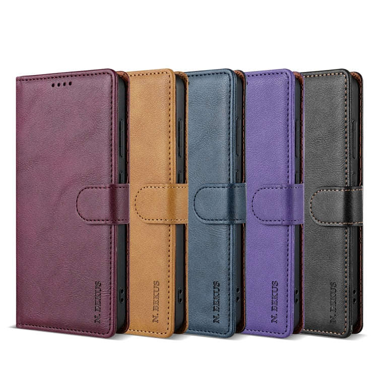 For Motorola Moto G Power 5G N.BEKUS CSJ-P1 Solid Color Leather Phone Case(Brown)