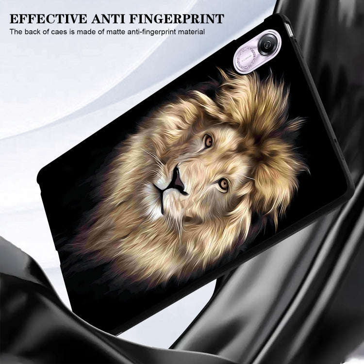 For Huawei MatePad SE Color Painting Pattern Smart Tablet TPU Case(Lion)