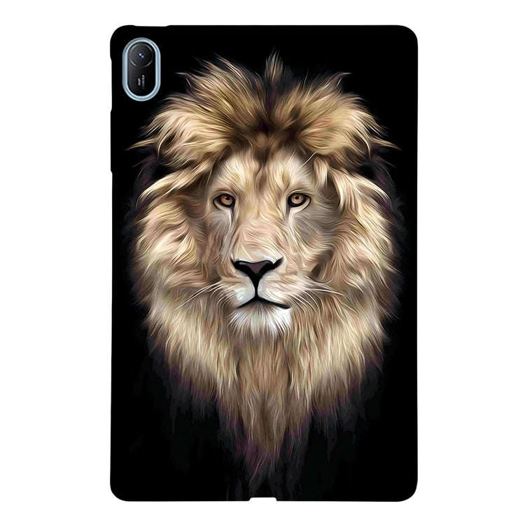 For Huawei MatePad SE 11 2024 Color Painting Pattern Smart Tablet TPU Case(Lion)