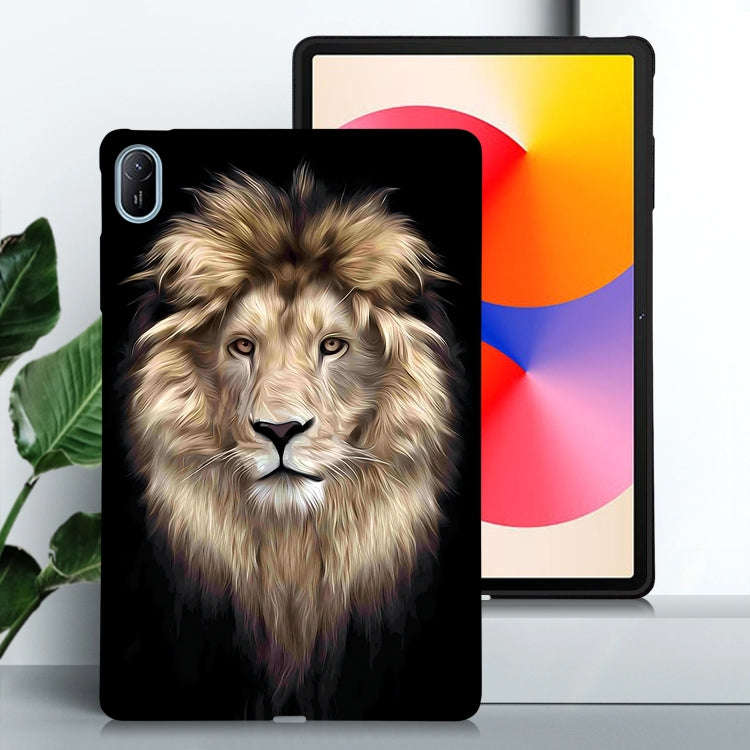 For Huawei MatePad SE 11 2024 Color Painting Pattern Smart Tablet TPU Case(Lion)