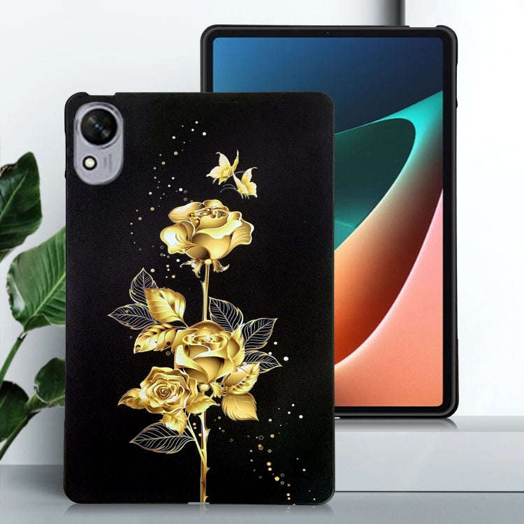 For Huawei MatePad 11.5 S Color Painting Pattern Smart Tablet TPU Case(Golden Rose)