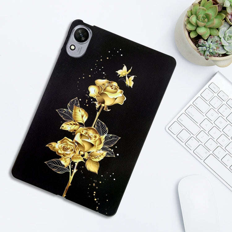 For Huawei MatePad 11.5 S Color Painting Pattern Smart Tablet TPU Case(Golden Rose)
