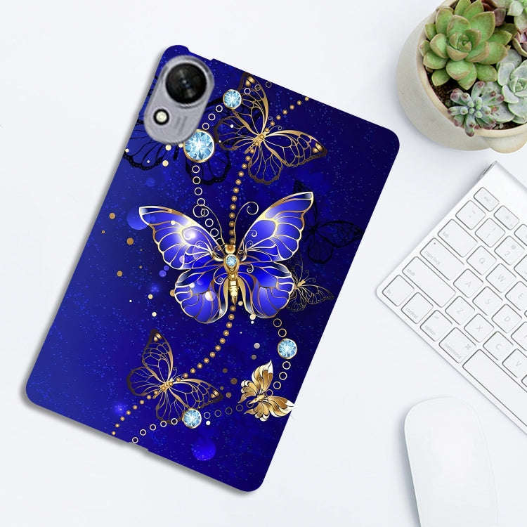 For Huawei MatePad 11.5 S Color Painting Pattern Smart Tablet TPU Case(Blue Butterfly)