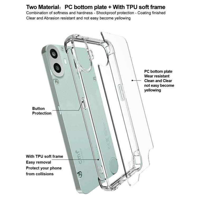 For Nothing CMF Phone 1 IMAK Space Shield PC + TPU Airbag Shockproof Phone Case(Transparent)