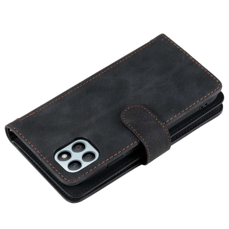 For Honor X6b 4G Global Nine Card Zipper Bag Leather Phone Case with Lanyard(Black)