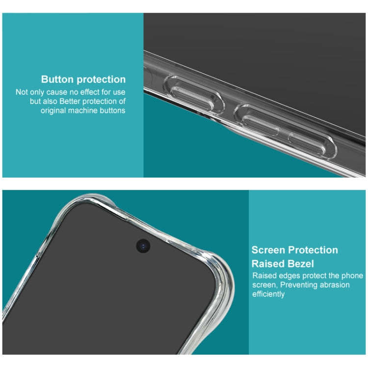 For Nothing CMF Phone 1 IMAK Corrugated Texture Airbag TPU Phone Case(Transparent)
