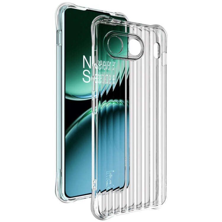 For OnePlus Nord 4 IMAK Corrugated Texture Airbag TPU Phone Case(Transparent)