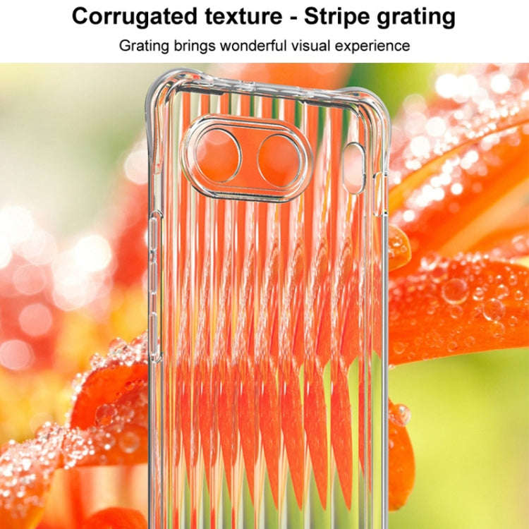 For OnePlus Nord 4 IMAK Corrugated Texture Airbag TPU Phone Case(Transparent)