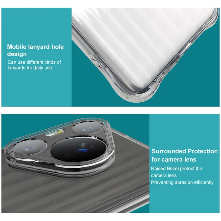 For OnePlus Nord 4 IMAK Corrugated Texture Airbag TPU Phone Case(Transparent)