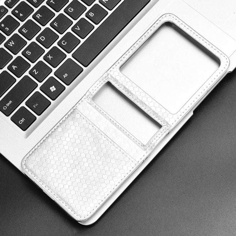 For Motorola Razr 50 Honeycomb Dot Texture Card Slot Leather Phone Case(Silver)