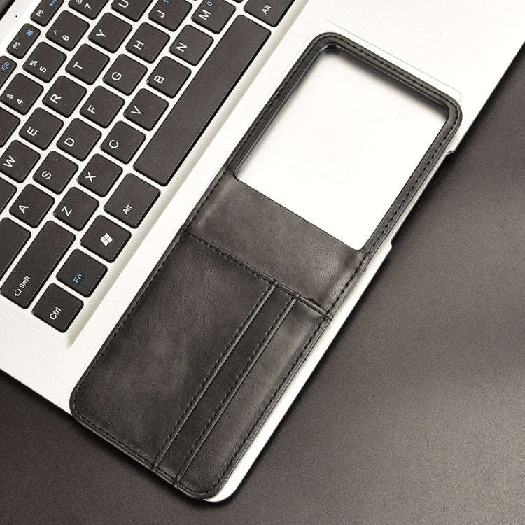 For Motorola Razr 50 Ultra Skin Feel Card Slot Leather Phone Case(Black)