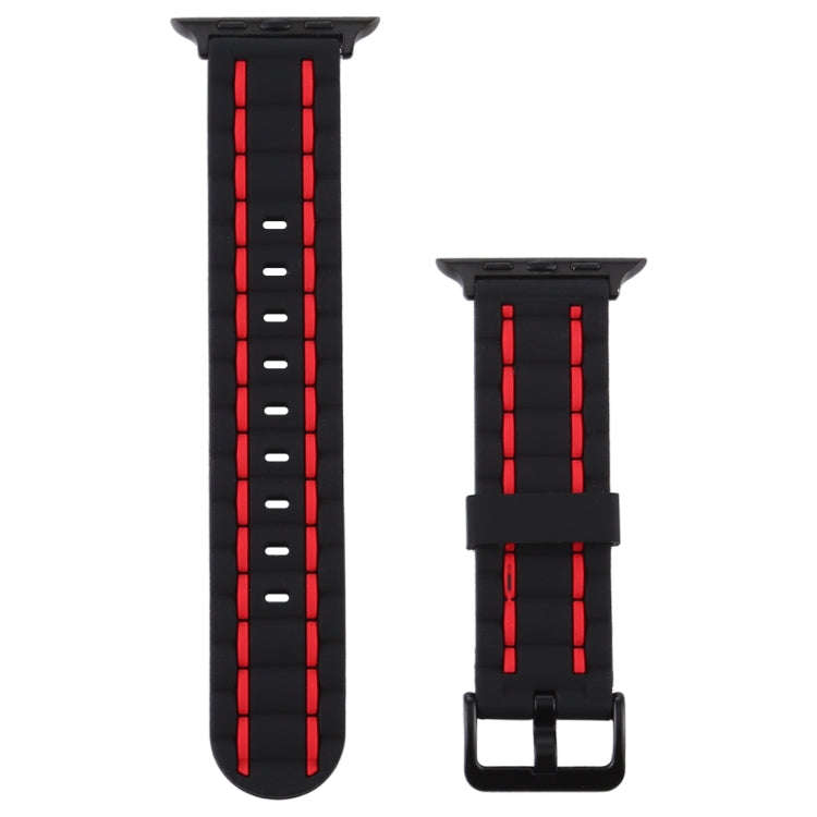 For Apple Watch Series 8&7 41mm / SE 2&6&SE&5&4 40mm / 3&2&1 38mm Silicone Wave Style Watch Band(...