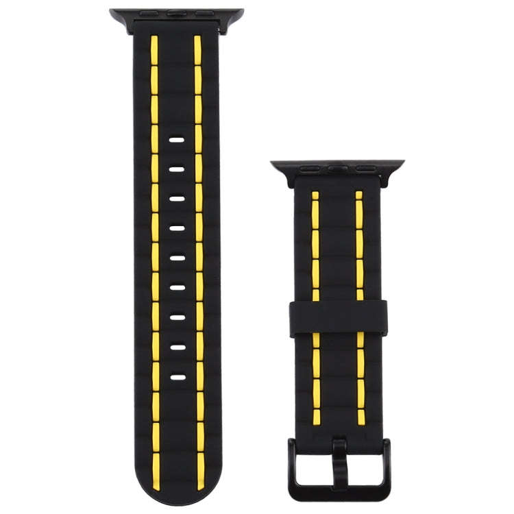 For Apple Watch Series 8&7 41mm / SE 2&6&SE&5&4 40mm / 3&2&1 38mm Silicone Wave Style Watch Band(...