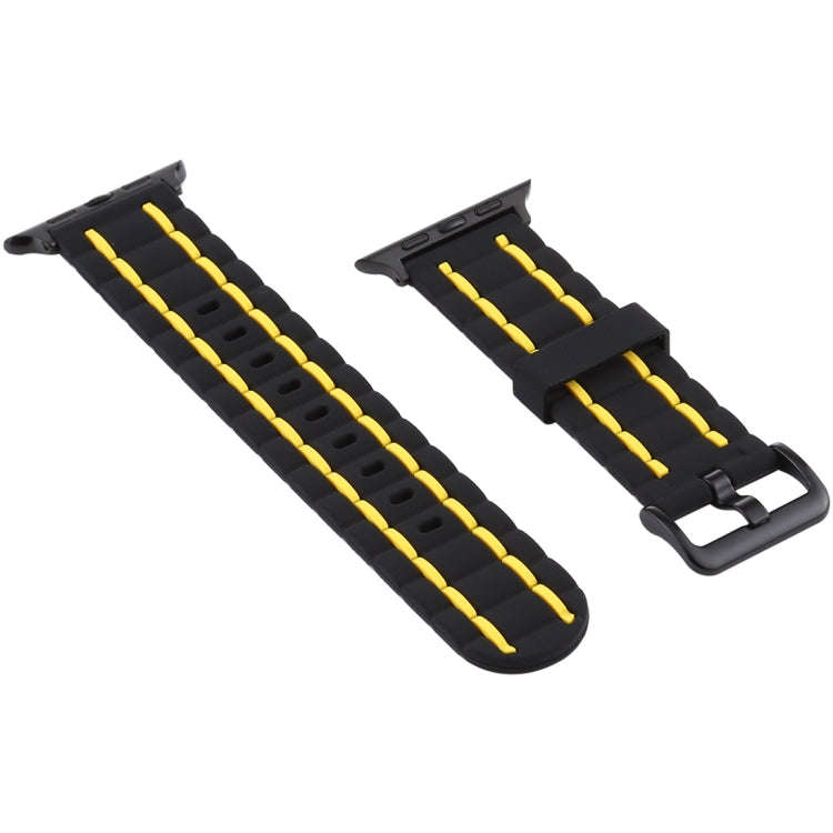 For Apple Watch Series 8&7 41mm / SE 2&6&SE&5&4 40mm / 3&2&1 38mm Silicone Wave Style Watch Band(...