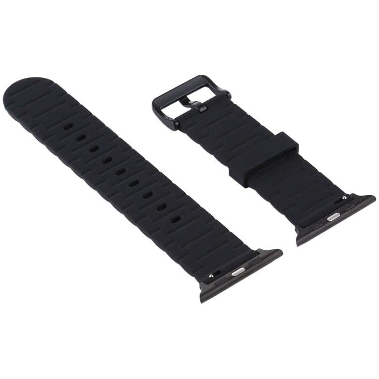 For Apple Watch Series 8&7 41mm / SE 2&6&SE&5&4 40mm / 3&2&1 38mm Silicone Wave Style Watch Band(...