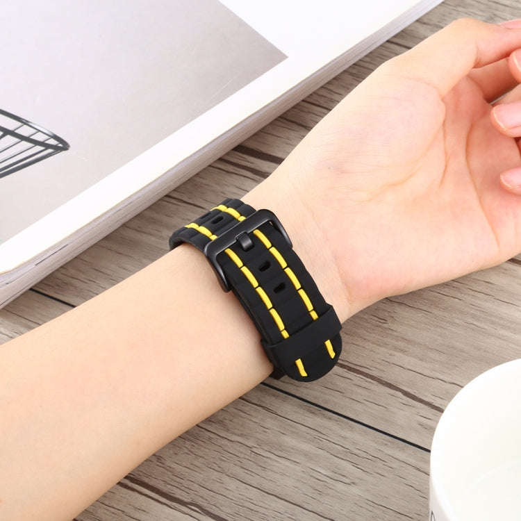 For Apple Watch Series 8&7 41mm / SE 2&6&SE&5&4 40mm / 3&2&1 38mm Silicone Wave Style Watch Band(...